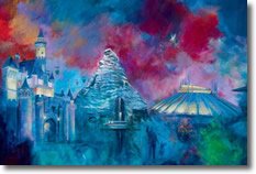 Original Painting, Disneyland 50th by Harrison Ellenshaw